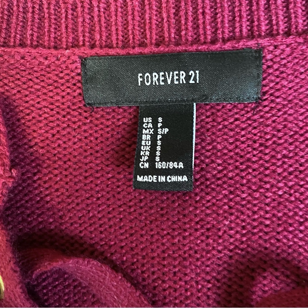 Forever 21 Maroon Sweater Dress Size S - Picture 5 of 5